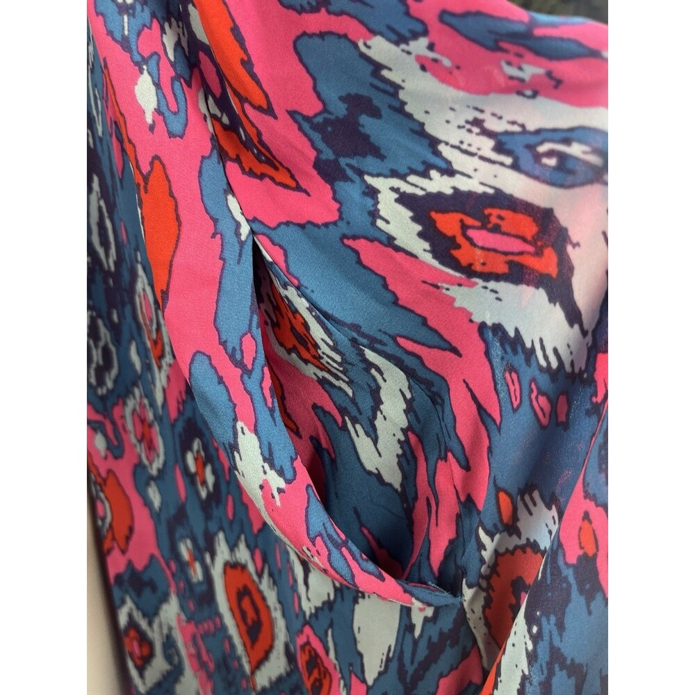 Emily Wonder Blue Paisley Sleeveless Maxi Dress Stretch Pocket Boho Sundress - Picture 7 of 7